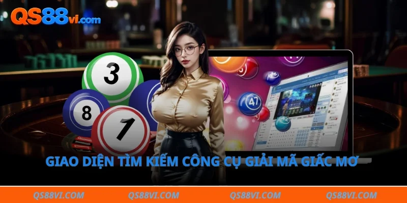 Giao diện tìm kiếm công cụ giải mã giấc mơ trên nền tảng số
