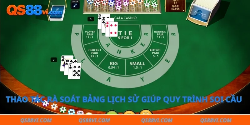 Thao tác rà soát bảng lịch sử giúp quy trình soi cầu baccarat đạt độ chính xác ca